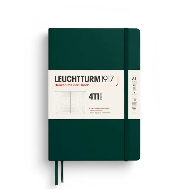 leuchtturm1917-notizbuch-medium-a5-hardcover-dotted-411-nummerierte-seiten-fores image 1