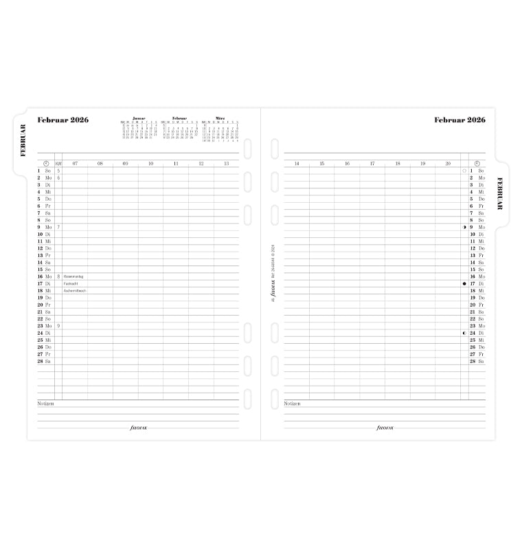 filofax-2026-kalendereinlage-1-monat-2-seiten-a5-deutsch image 4