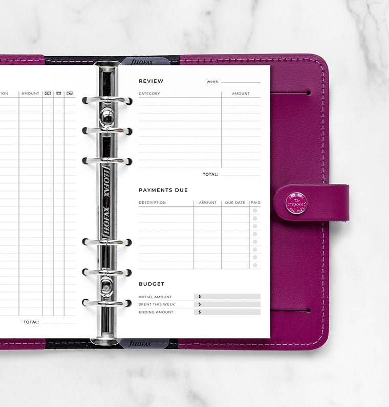 filofax-expense-tracker-personal-ausgabenplaner-einlage image 2