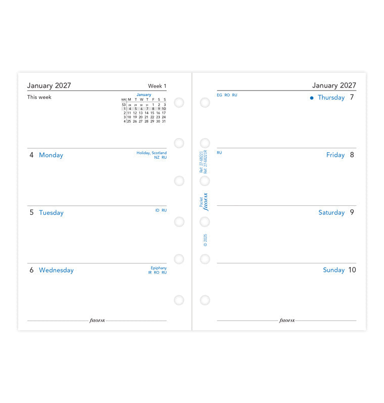 filofax-wochenkalender-pocket-2027-1-woche-2-seiten-englisch-recyclingpapier image 4