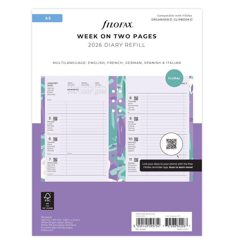 filofax-illustrated-diary-pack-a5-2026-1-woche-2-seiten image 1