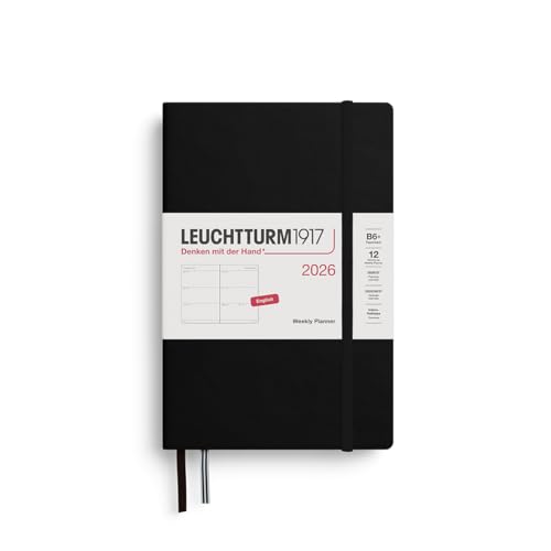 leuchtturm1917-wochenkalender-paperback-b6-2026-schwarz-englisch-372714 image 4
