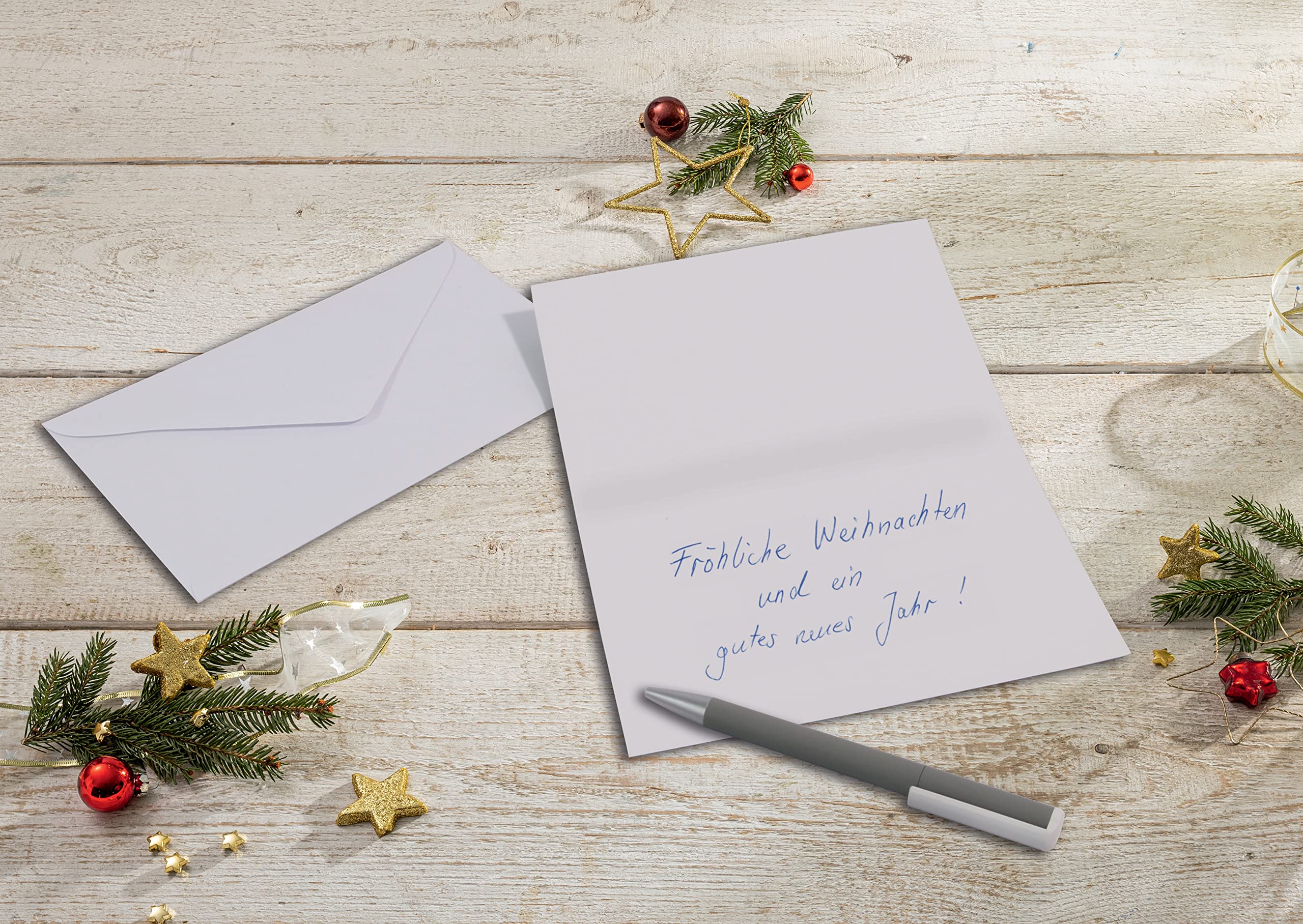 sigel-weihnachtskarten-grafische-weihnachtskugeln-a6-25-st-ck image 3