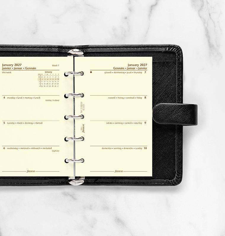 filofax-kalendereinlage-1-woche-2-seiten-multilingual-mini-2027 image 2