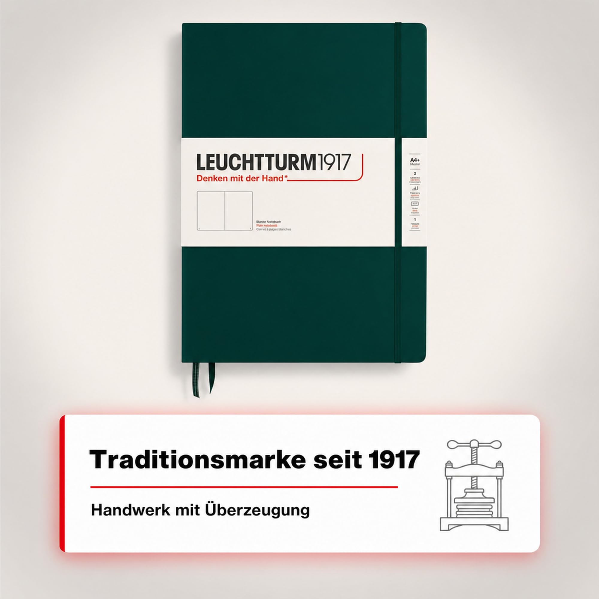 leuchtturm1917-370263-notizbuch-master-classic-a4-hardcover-blanko-forest-green image 6