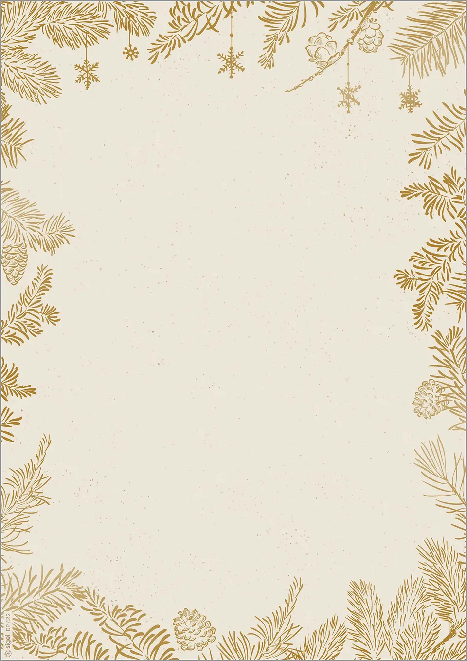 sigel-weihnachtsbriefpapier-golden-christmas-a4-100-blatt image 1