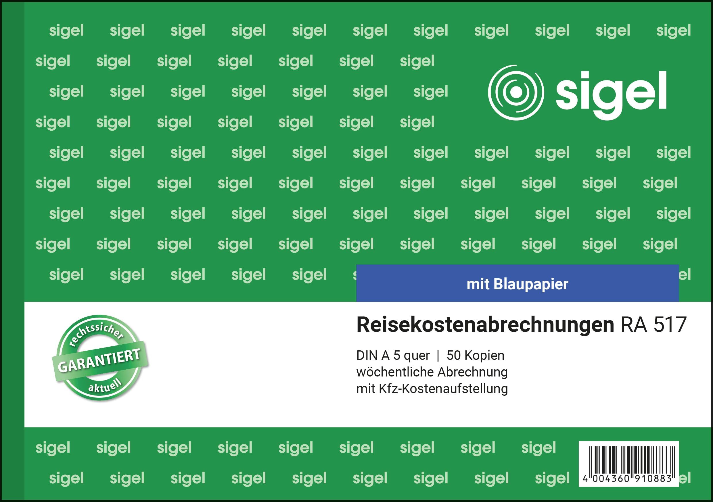 sigel-reisekostenabrechnung-w-chentlich-a5-quer-formularblock-5er-pack image 7