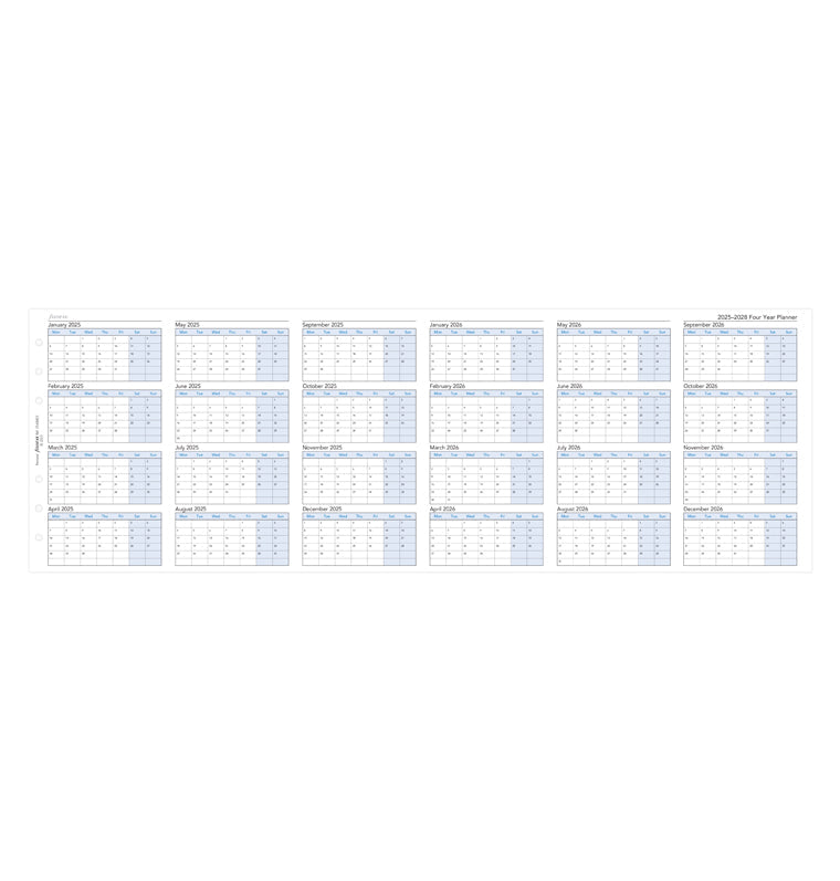 filofax-4-jahresplaner-2025-2028-personal-englisch-leporello-einlage image 4