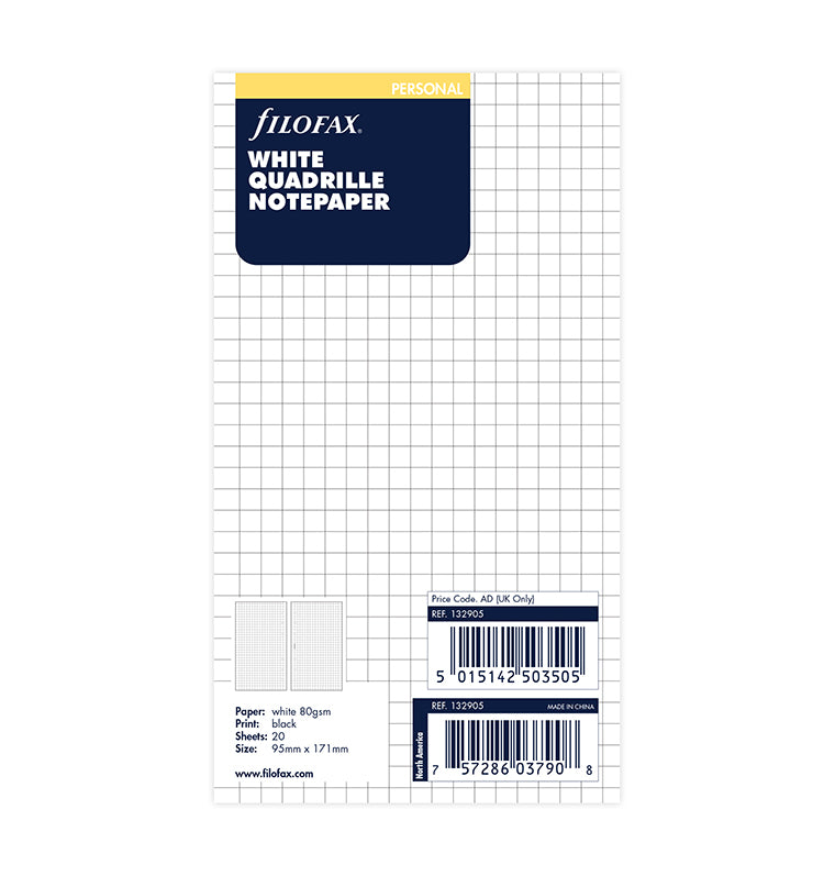 filofax-notizpapier-wei-kariert-personal-5-mm-20-blatt image 1