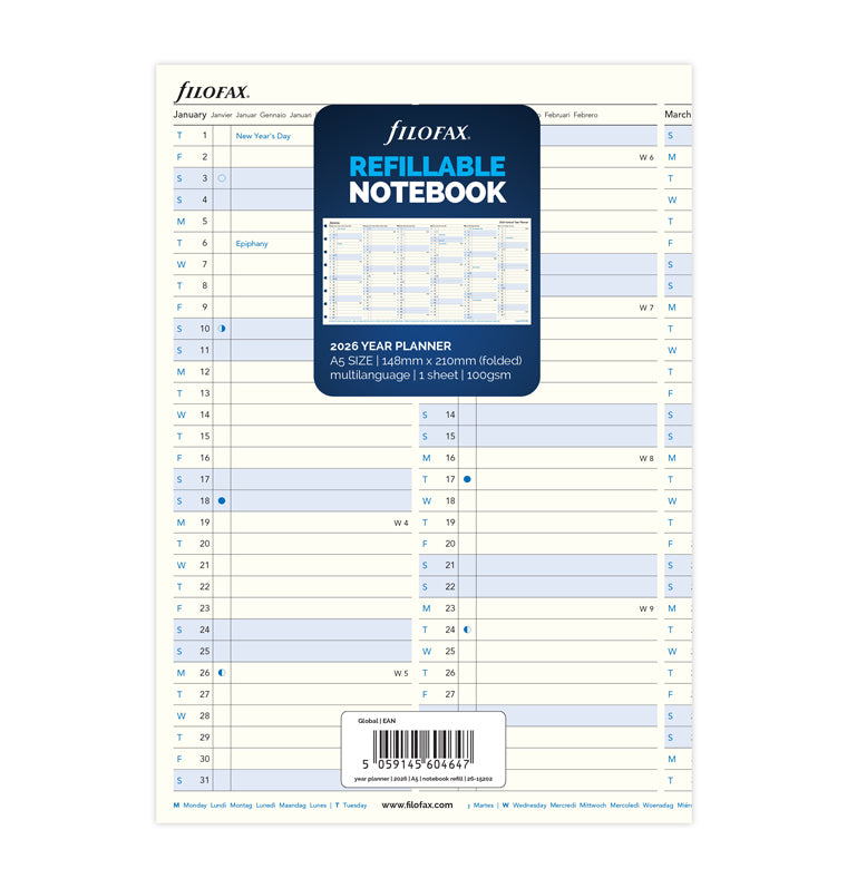 filofax-notebook-jahresplaner-a5-2026-leporello-einlage image 1