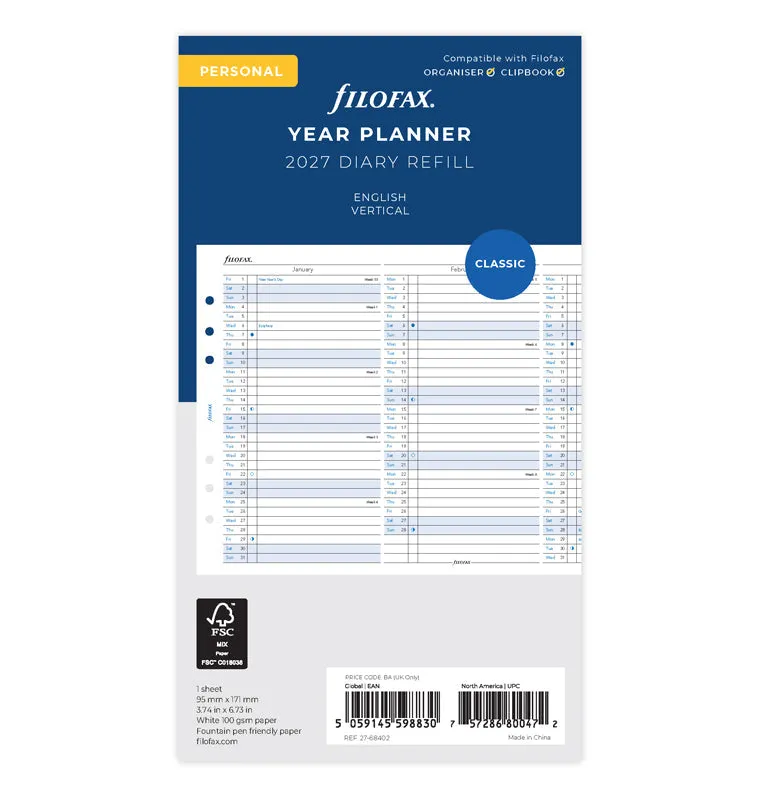 filofax-jahresplaner-englisch-personal-2027-leporello image 1