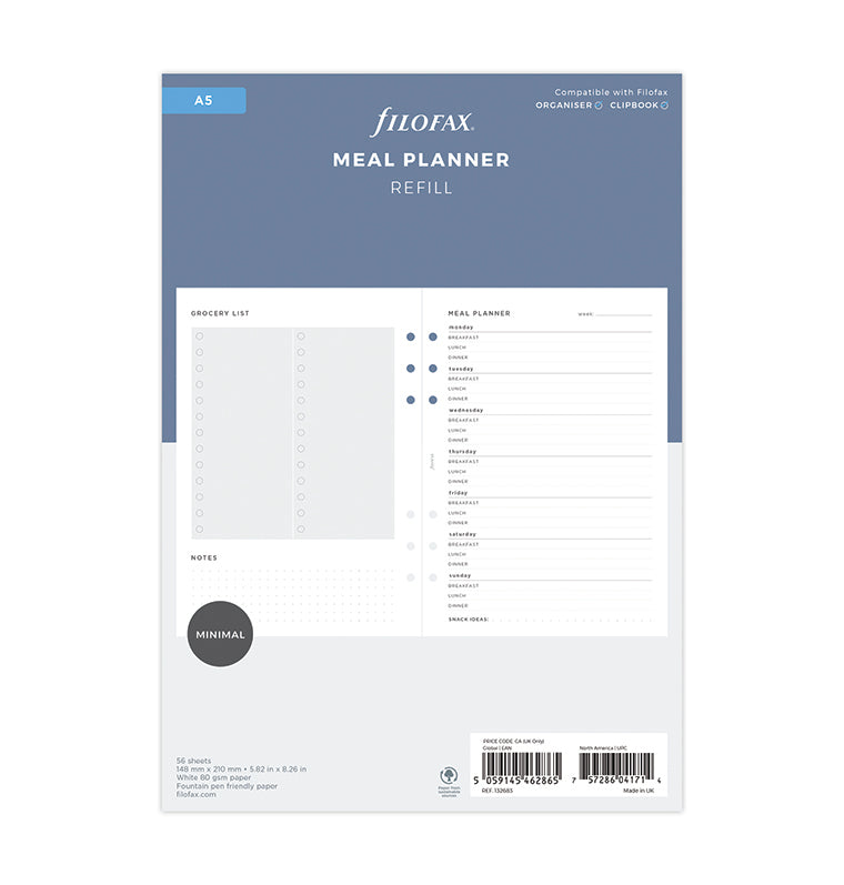 filofax-meal-planner-a5-einlage-f-r-organiser-und-clipbook image 1