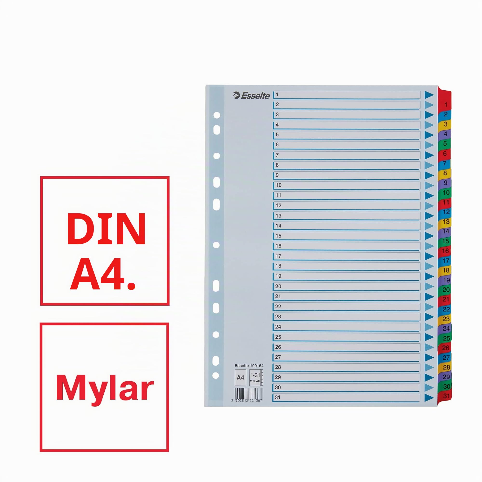 esselte-register-a4-1-31-mit-deckblatt-blau-karton-100164 image 2