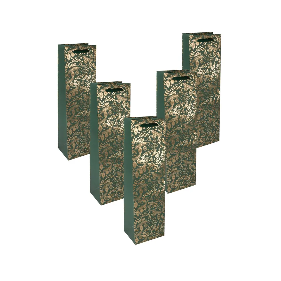 sigel-premium-geschenkt-ten-f-r-flaschen-5er-set-papier-goldene-ornamente-10-x-3 image 1