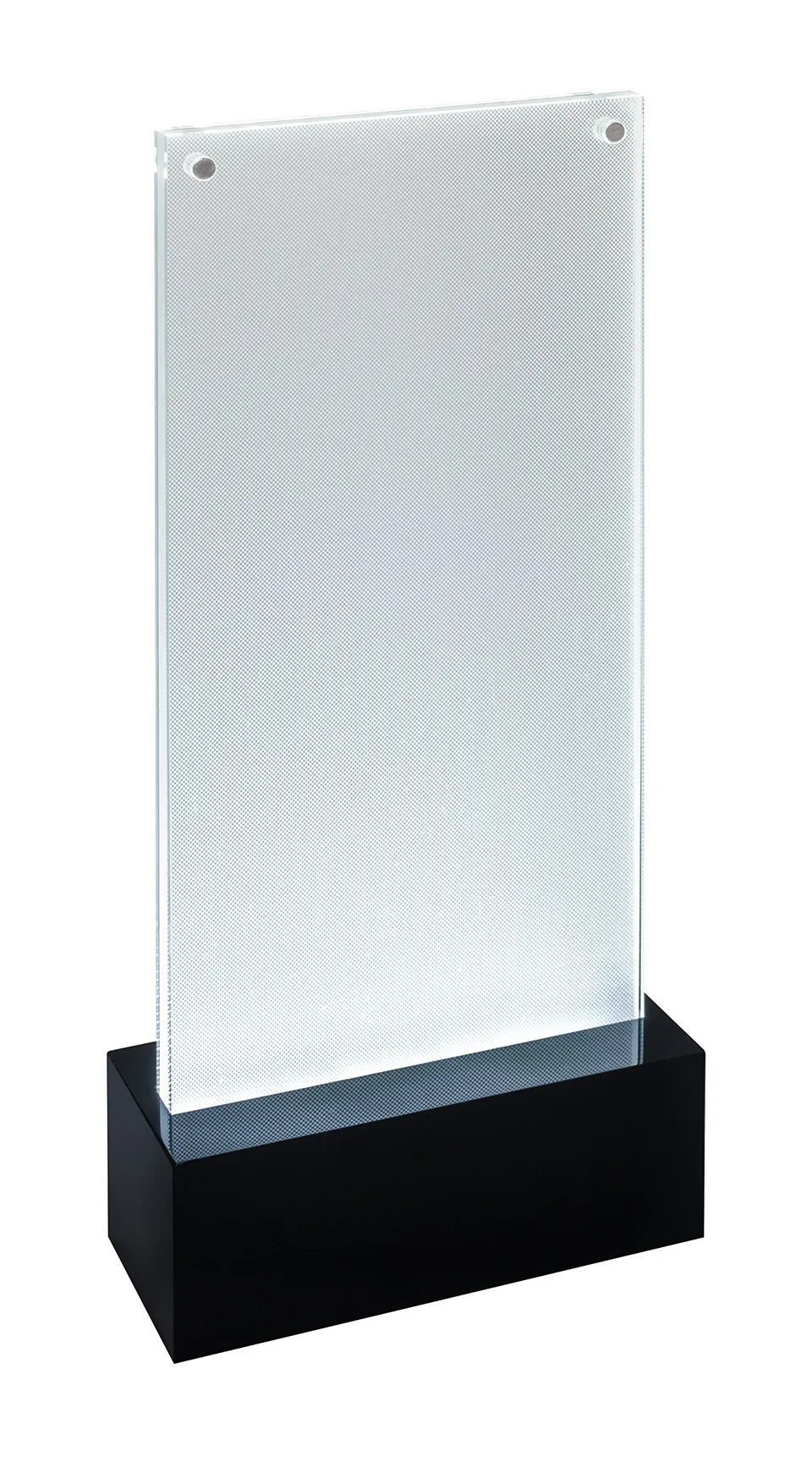 sigel-led-tischaufsteller-luminous-din-lang-acryl-mit-schwarzem-sockel image 1