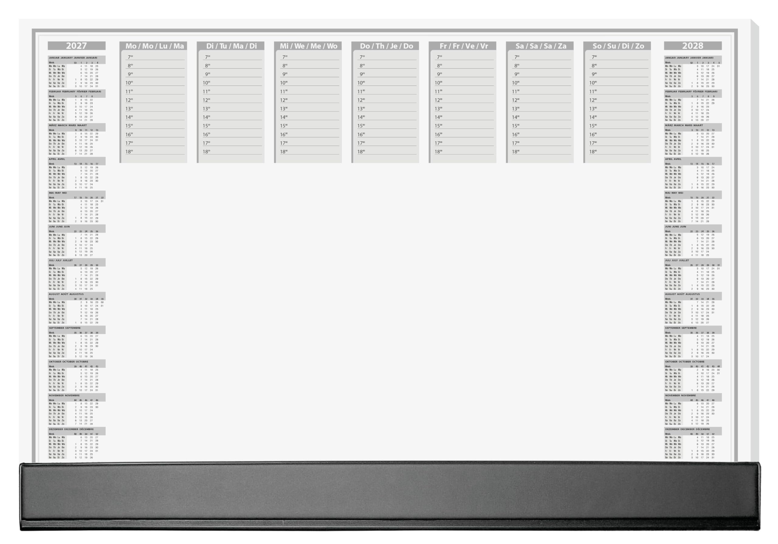 sigel-office-papier-schreibtischunterlage-din-a2-2027-2028-mit-schutzleiste-40-b image 1