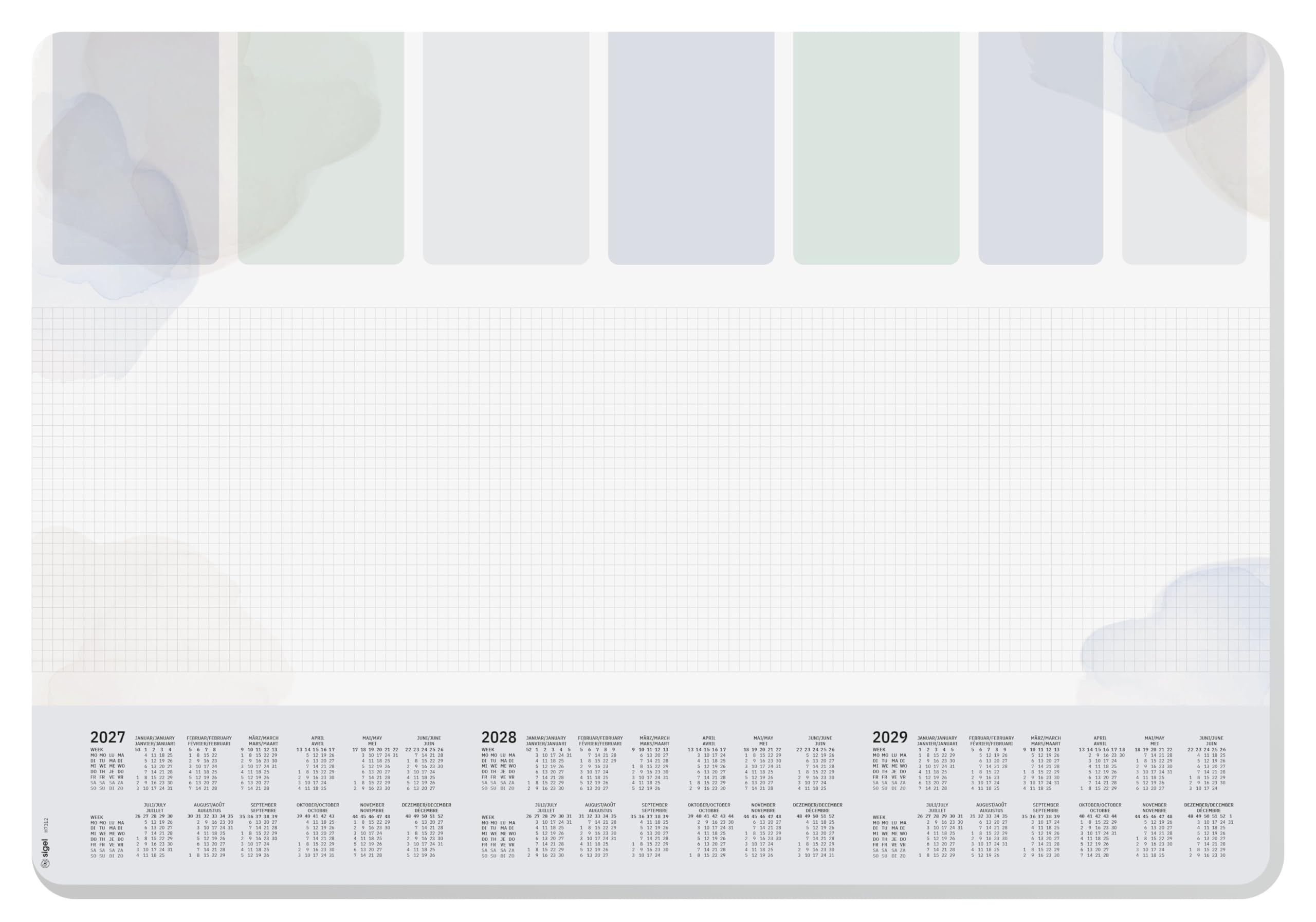 sigel-pastel-planner-papier-schreibtischunterlage-din-a2-2027-2029-30-blatt image 1