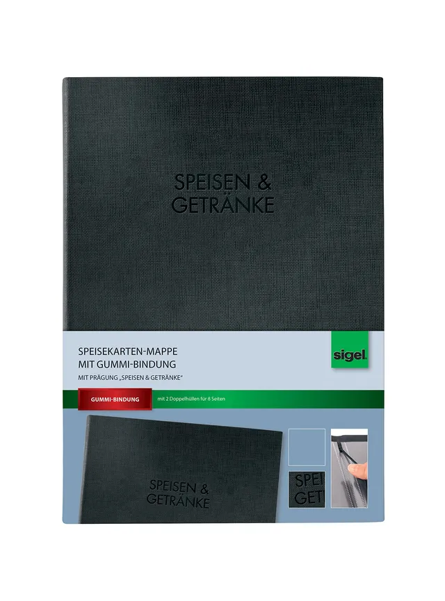 sigel-speisekartenmappe-a5-leinenstruktur-schwarz image 1