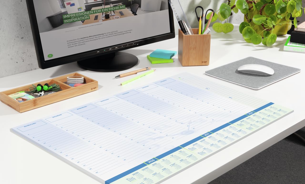 sigel-papier-schreibtischunterlage-time-din-a2-kalender-2026-2028-tagesplan image 4