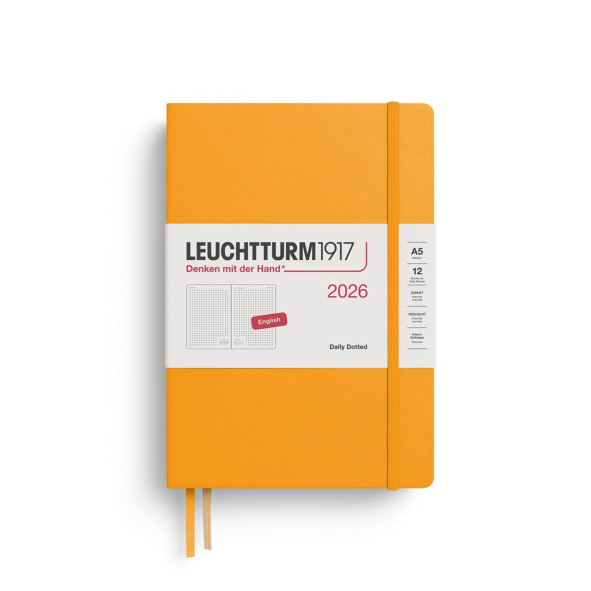 leuchtturm1917-tageskalender-2026-dotted-medium-a5-rising-sun-englisch image 1