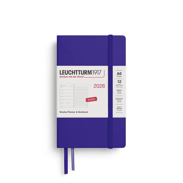 leuchtturm1917-wochenkalender-notizbuch-pocket-a6-2026-ink-englisch image 1