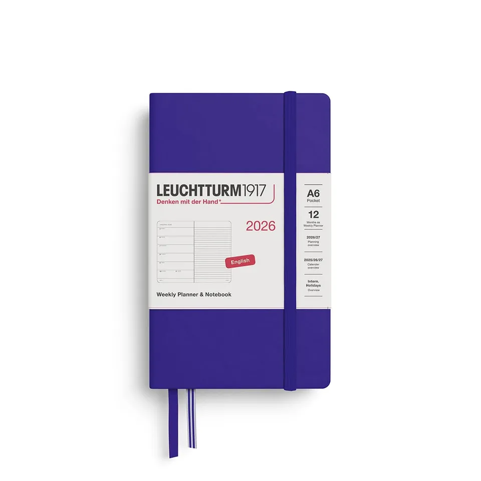 leuchtturm1917-wochenkalender-notizbuch-pocket-a6-2026-ink-englisch image 1