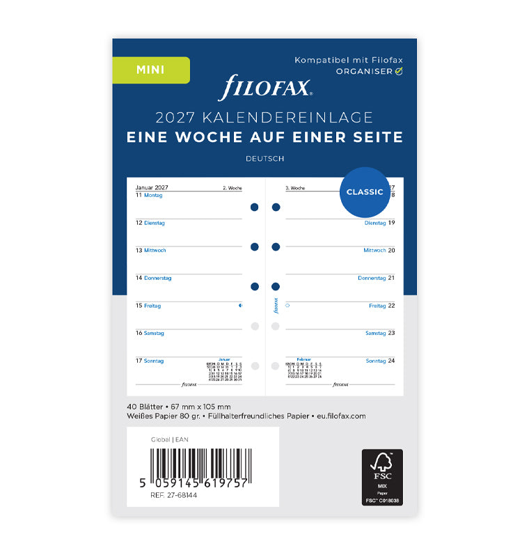 filofax-kalendereinlage-1-woche-1-seite-deutsch-mini-2027 image 1
