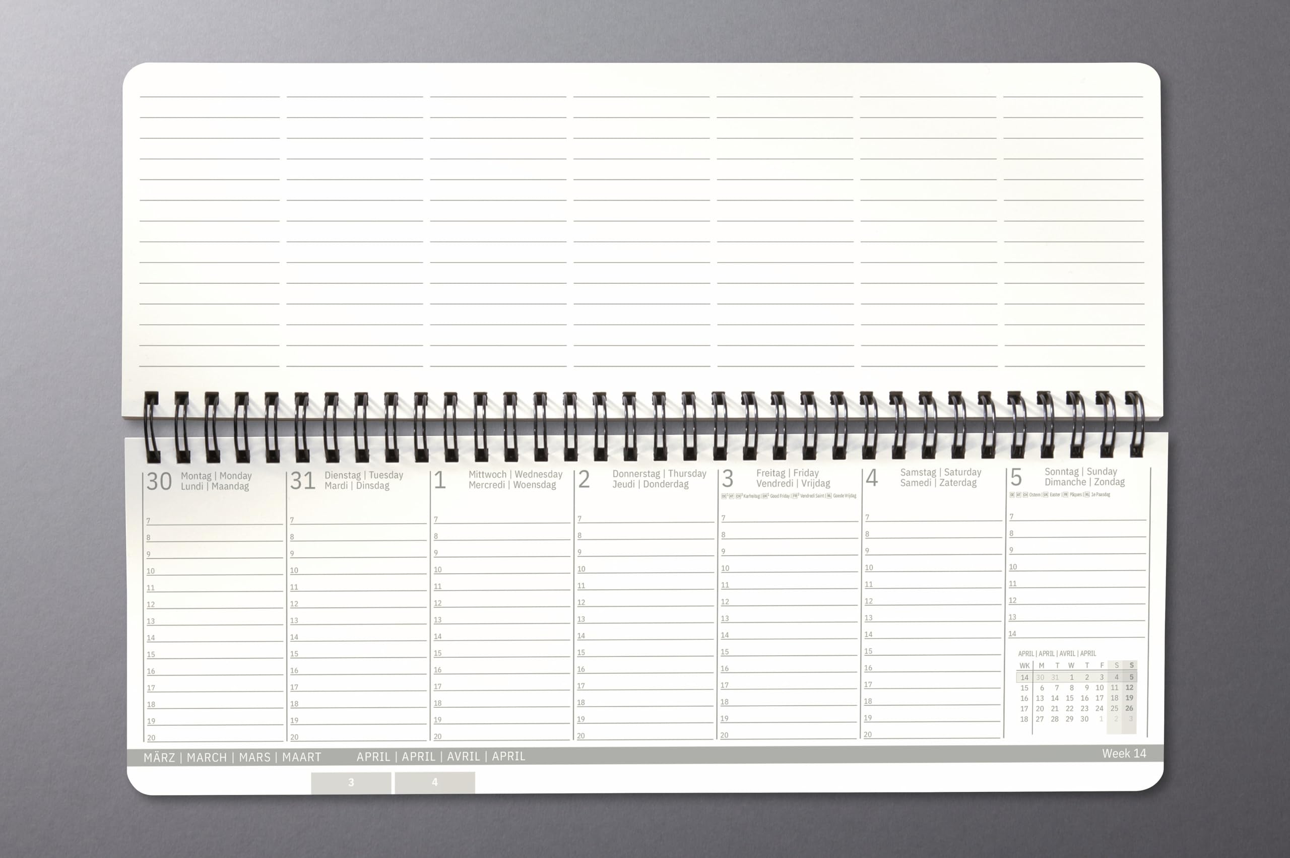 sigel-conceptum-tischkalender-2027-quer-hardcover-dunkelblau image 2