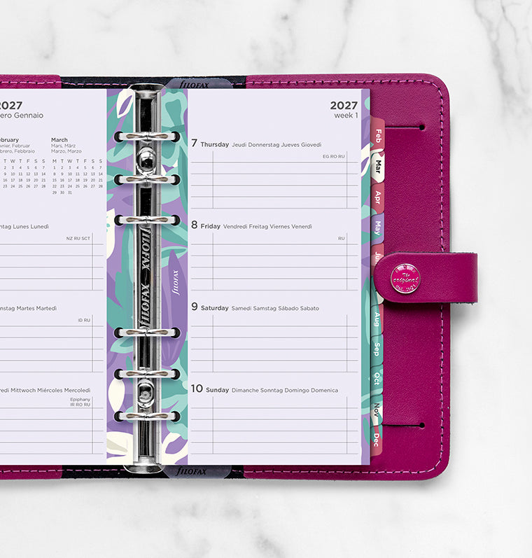 filofax-personal-2027-illustrated-diary-pack-1-woche-2-seiten-kalender-set image 2
