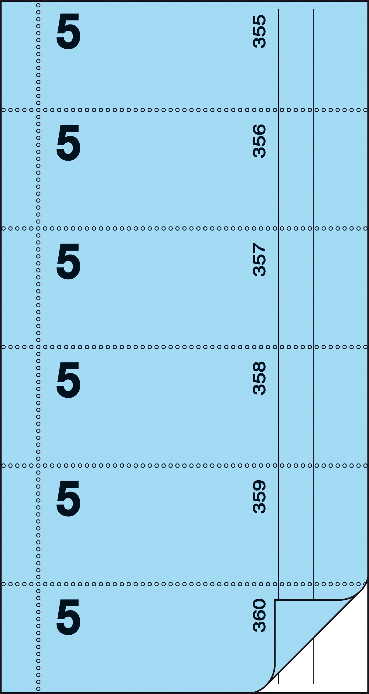 sigel-bo005-bonbuch-kellner-nr-5-blau-10-5-x-20-cm-mit-360-abrissen image 2