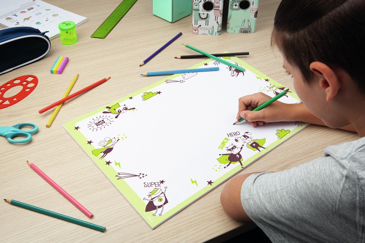 sigel-malblock-kinder-din-a3-little-heroes-schreibtischunterlage image 2